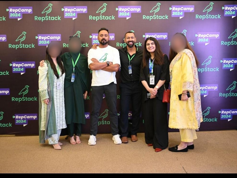 Arooj with colleagues from the RepStack team at RepCamp 2024